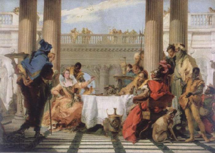 Giambattista Tiepolo The banquet of the Kleopatra Norge oil painting art
